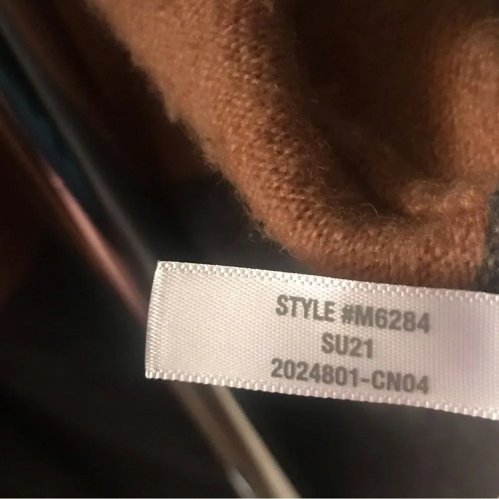 Madewell KENT COLORBLOCK CARDIGAN IN ANTIQUE CREAM Tan Medium Alpaca Wool - Image 8