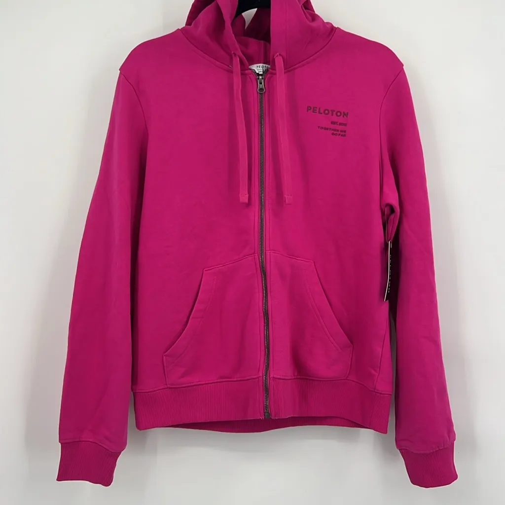 Peloton Fleece Full Zip Hot Pink  - Image 2