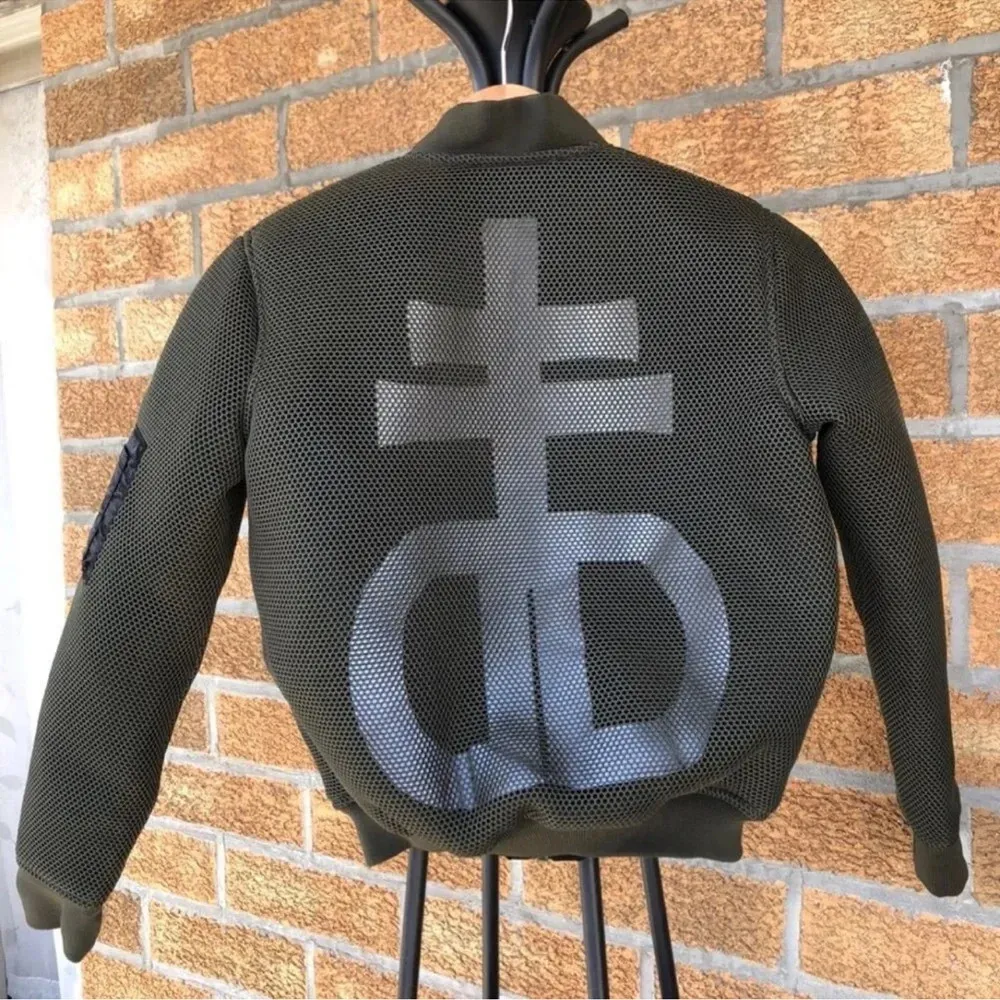 Drop Dead Blasphemy 2.0 green mesh bomber jacket in size XS. - Image 8
