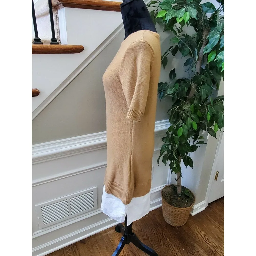 NewYork & Co. Women's Acrylic Round Neck Short Sleeve Knee Length Knit Dress M Size M - Image 6