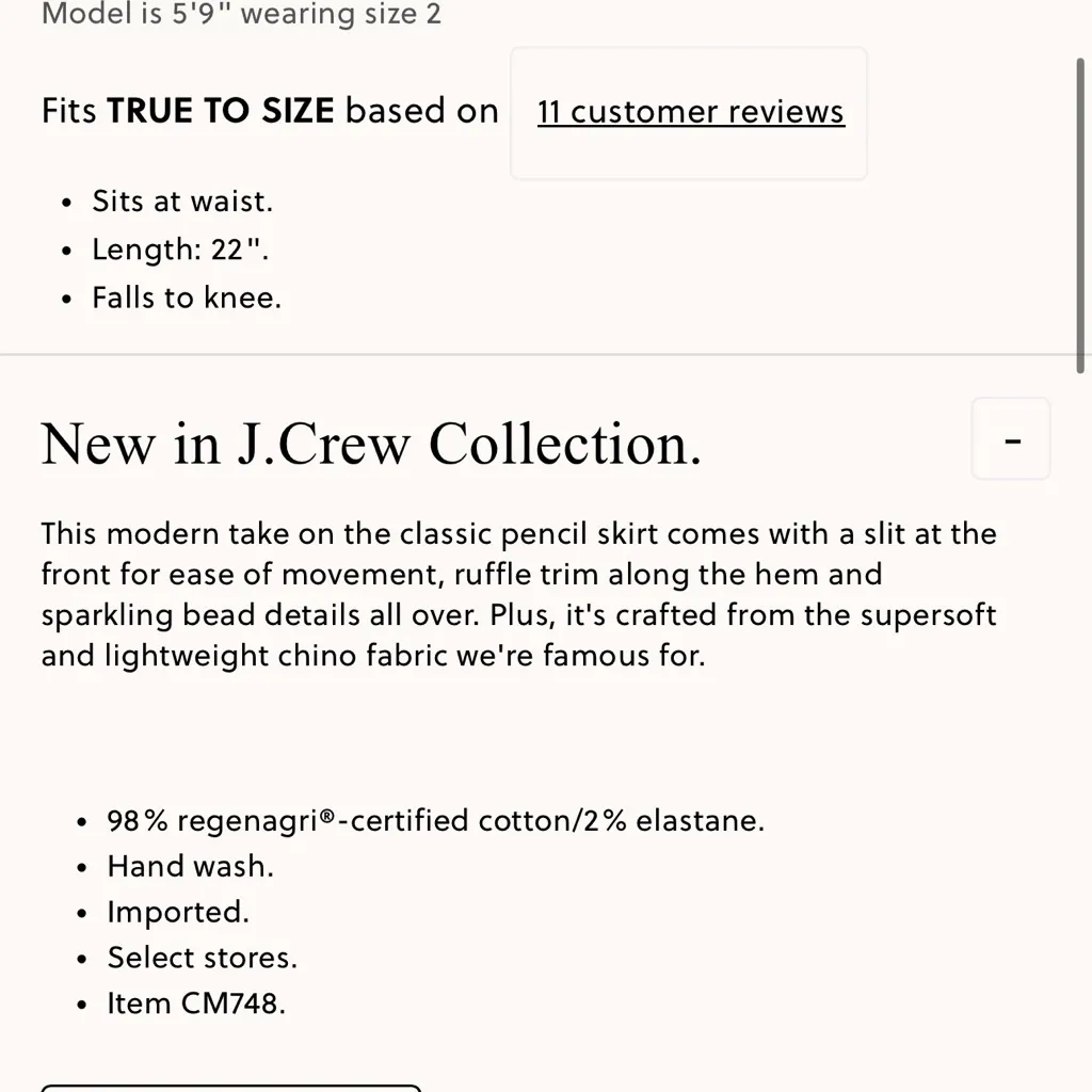 J.Crew Collection embellished ruffle-trim pencil midi skirt in chino Camel - Image 4