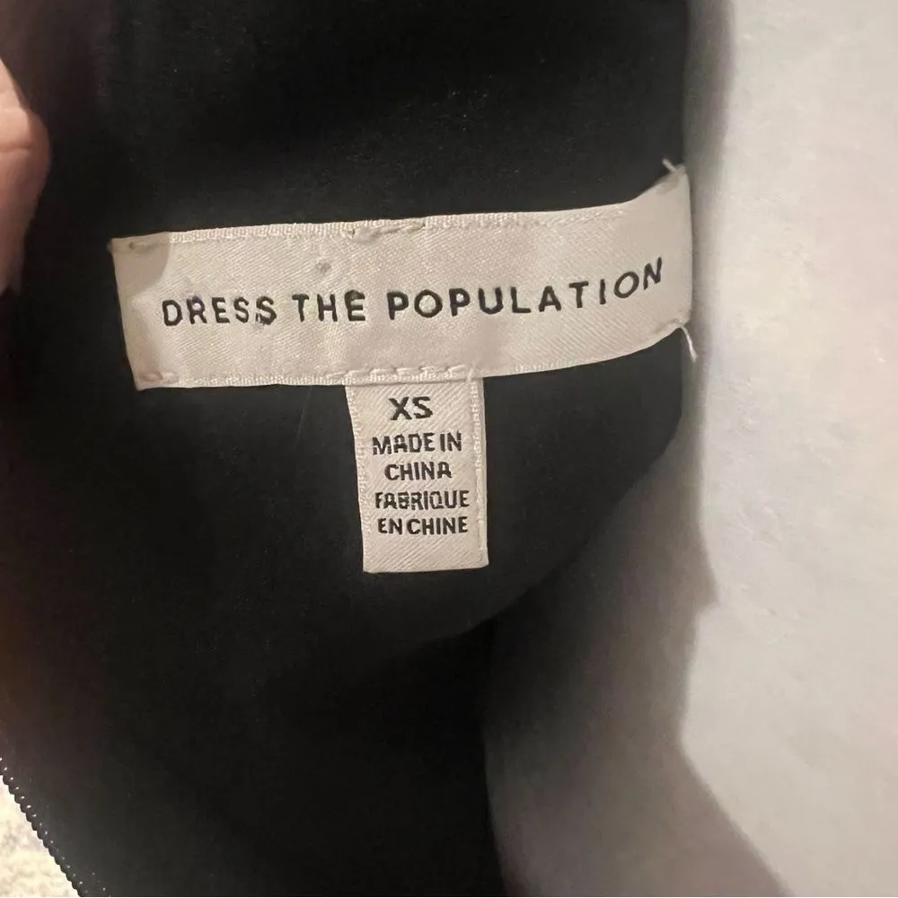 NWOT Dress the Population Nathalia Sequin Floral Long‎ Sleeve Mini Dress size xs - Image 12