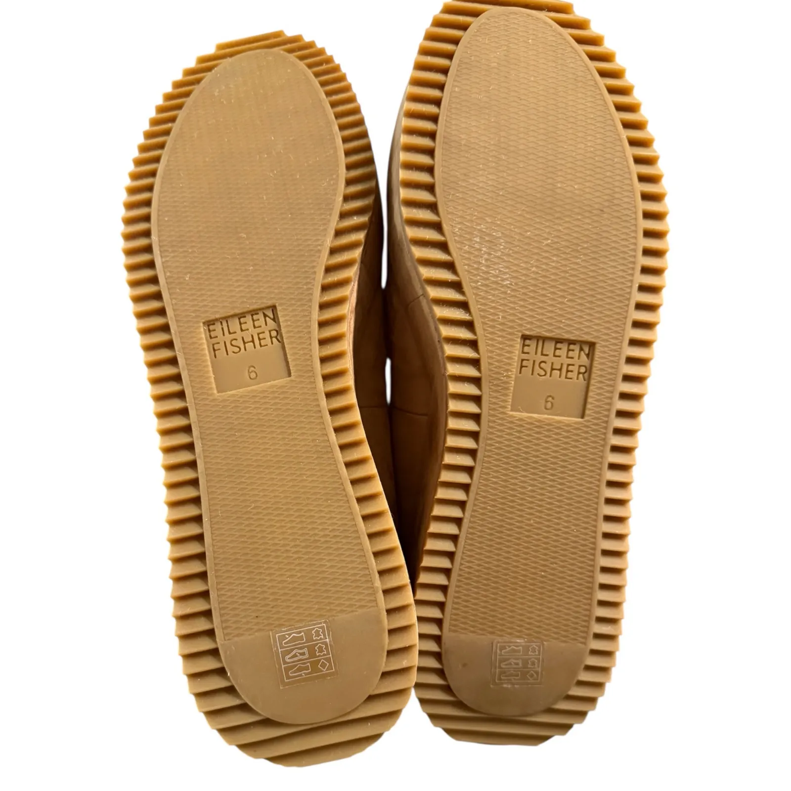Eileen Fisher Tan Nubuck Platform Loafers Size 6 - Image 7