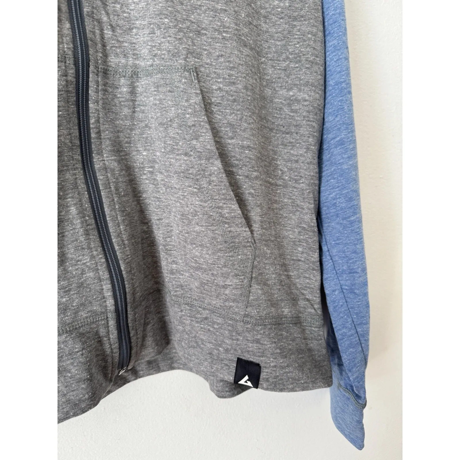 NWOT American Giant Women’s Lightweight Gray Blue Full Zip Hoodie Womens Large - Image 3