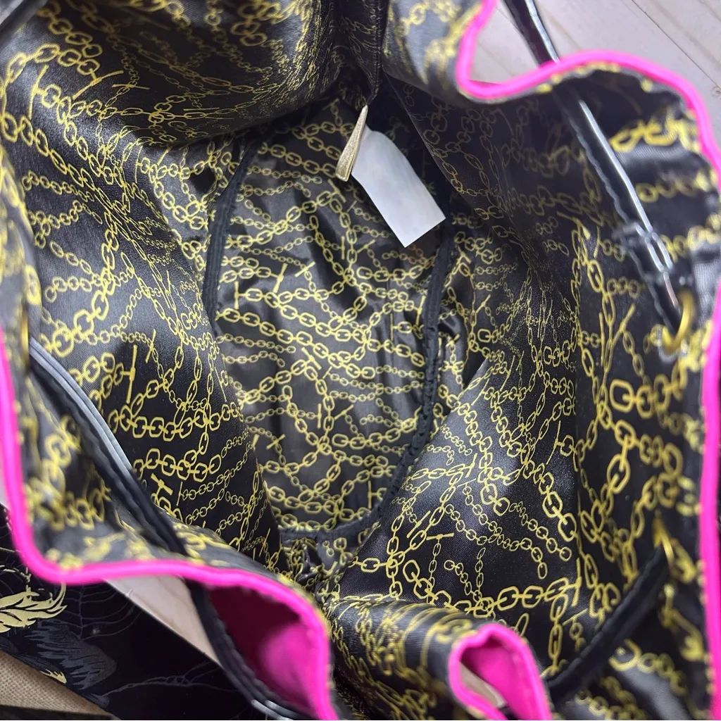 Juicy Couture Vibrant Pink Drawstring Backpack - Image 3
