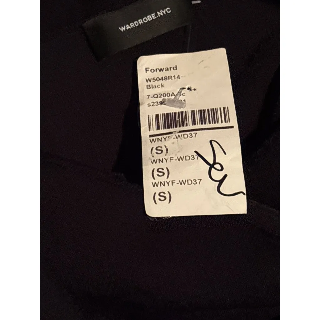 WARDROBE.NYC Off The Shoulder Mini Dress in Black Small New Womens Stretchy - Image 6