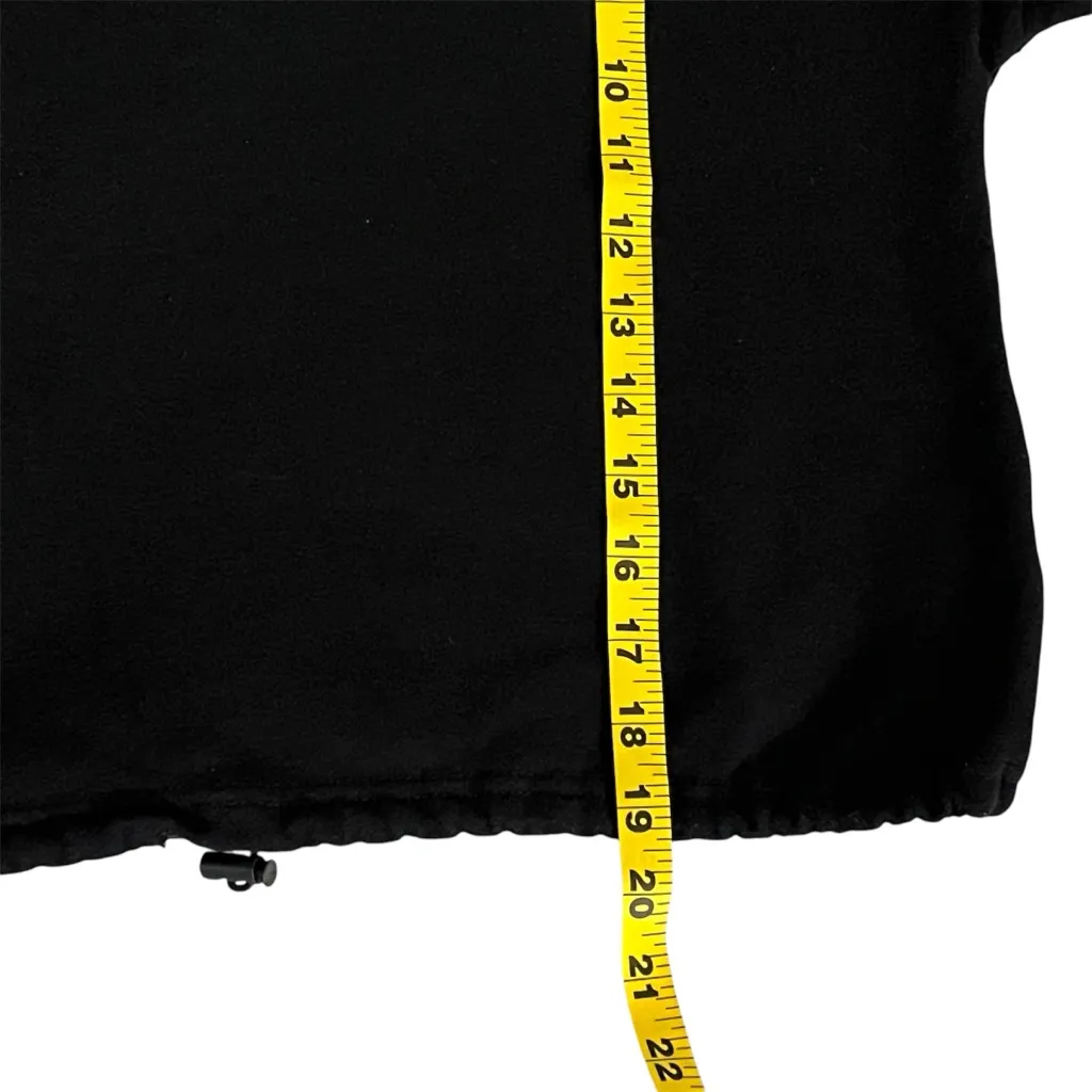 Hippie Rose Fleece‎ Half Zip Top/Sweater With Elastic Waist Zip Up Size L Y2K - Image 10