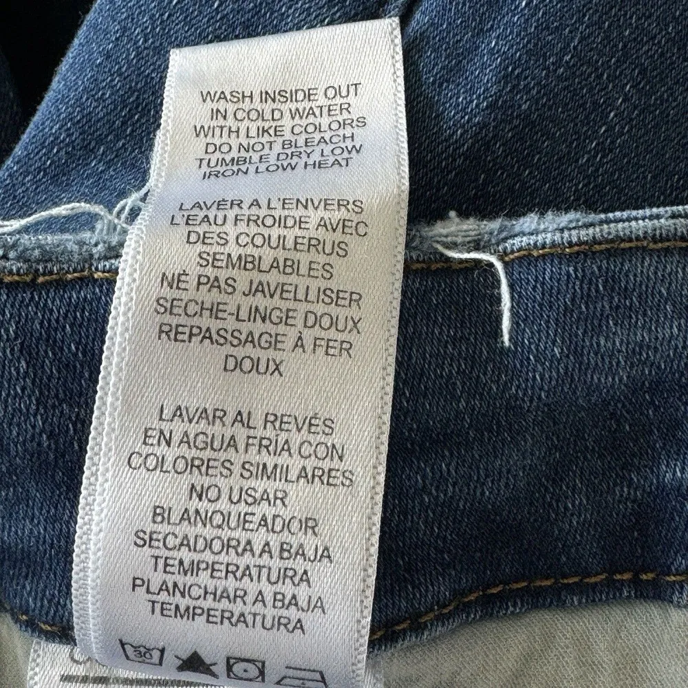 Good American SZ 6/28 Good Legs Skinny Jeans Mid-Rise Stretch Distressed Blue319 - Image 9