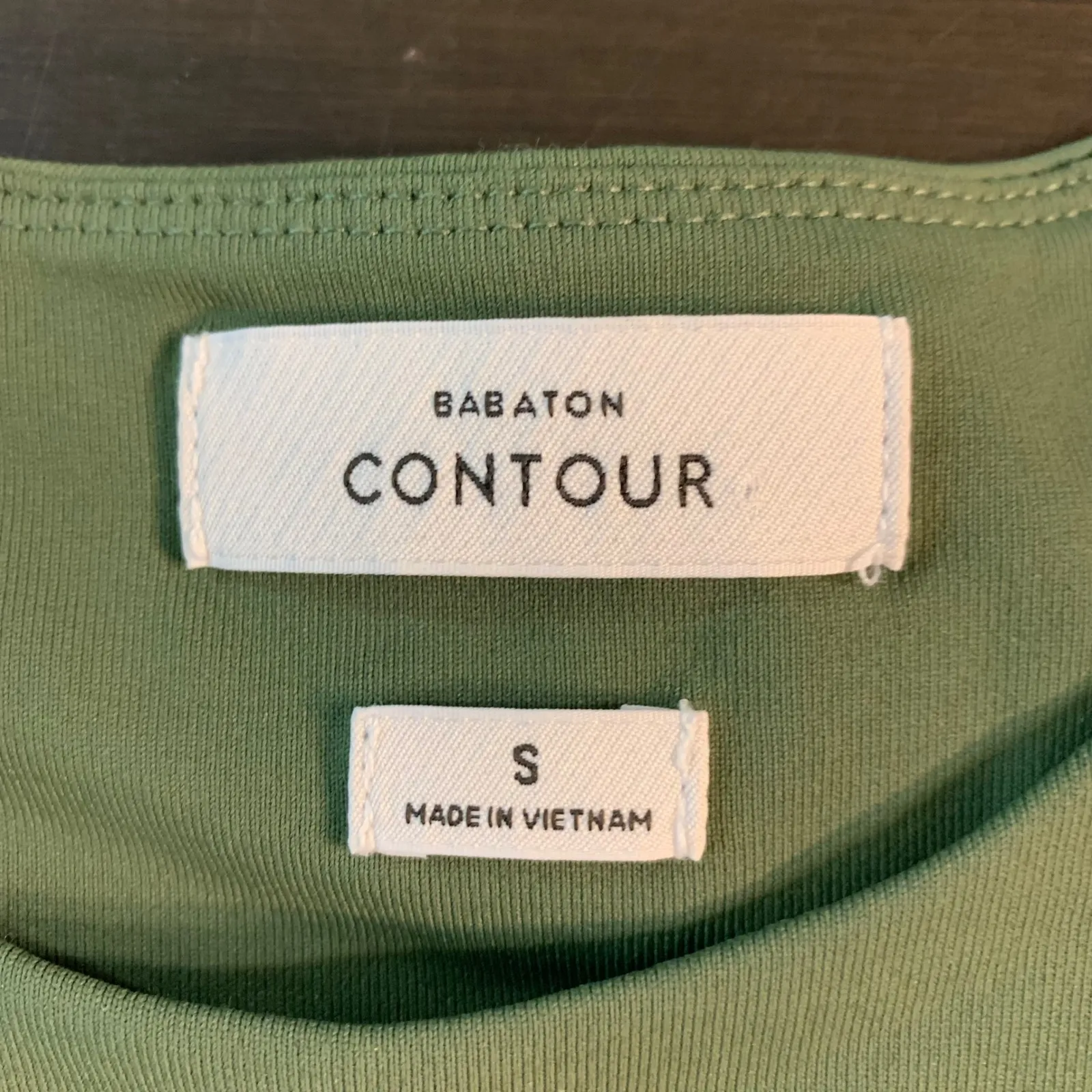 BABATON CONTOUR Green Long Sleeve Cropped Top Womens Size Small Elevated Basics - Image 3