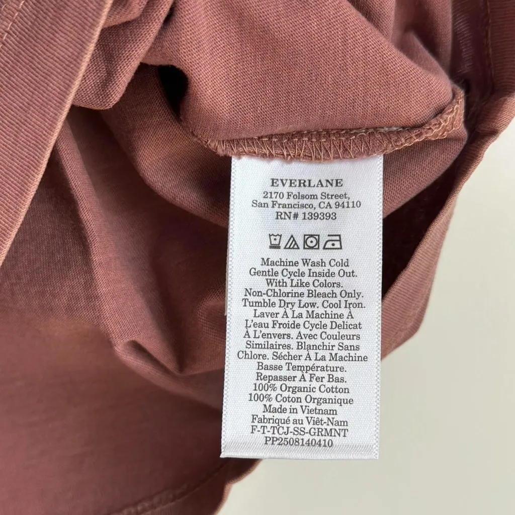 Everlane The Boyfriend Tee in Essential Cotton in Brown Garment Dye Size X-Small - Image 7