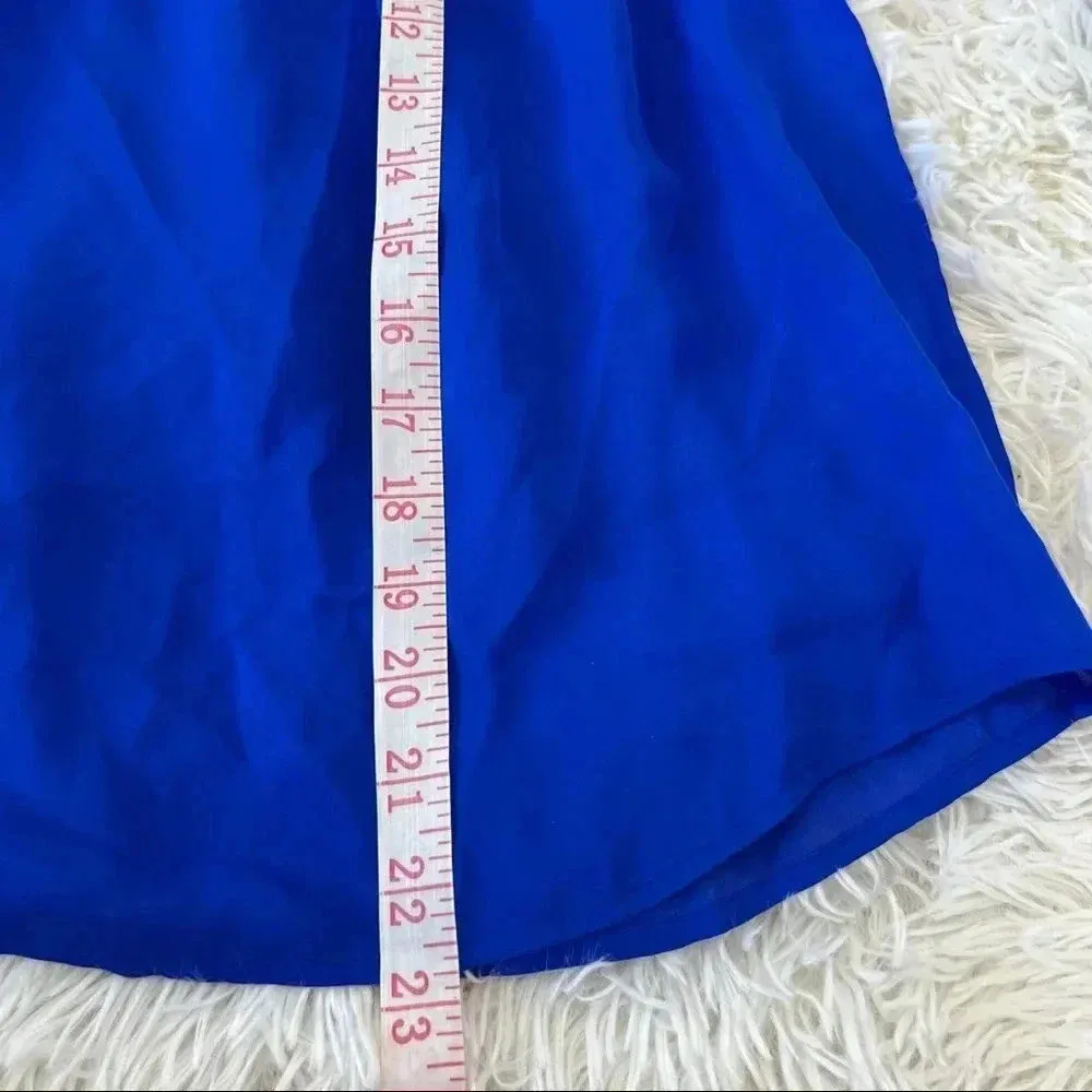 J Crew Women Cold-shoulder top with bell sleeves Size 2 Sapphire Blue - Image 7