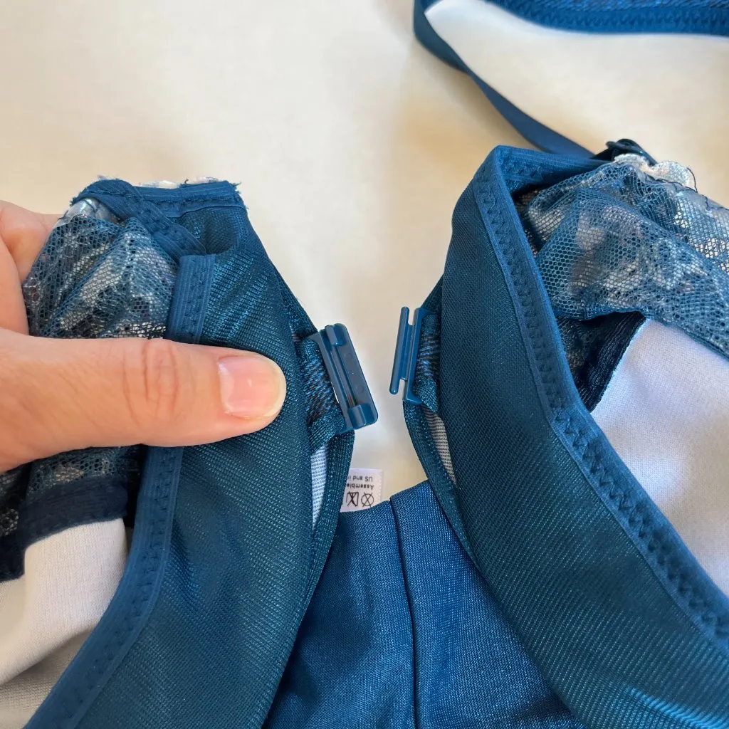 Glamorise Plus 46 D WonderWire Front Closure Underwire Bra 1245 Dark Denim Blue Size undefined - Image 6