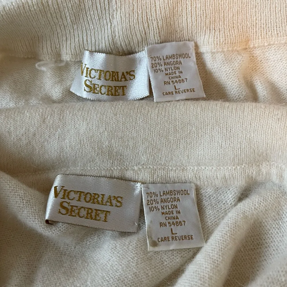 Victoria’s Secret Vintage Gold Label Lambswool/Angora Pajama Set Size Large - Image 6