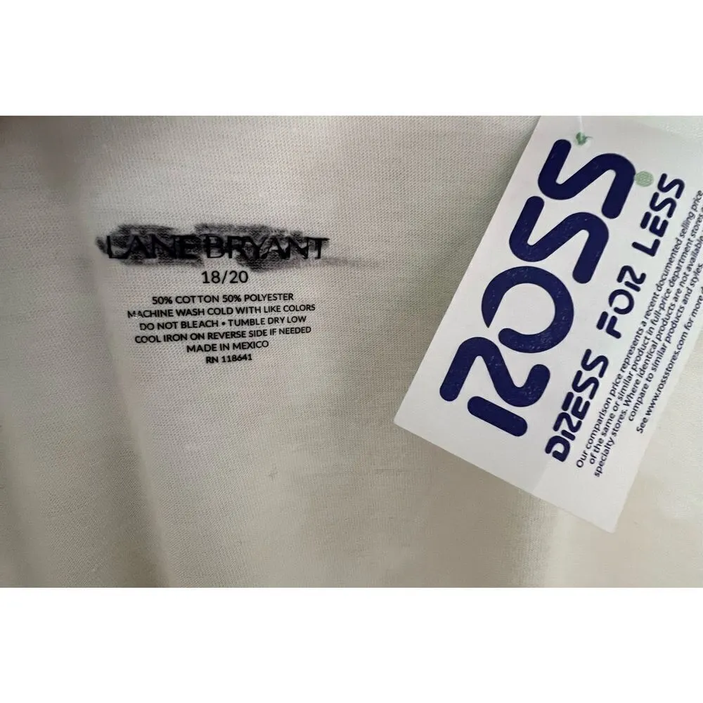 NWT Lane Bryant Tie Dye V-Neck Loose Fit Graphic T-Shirt - Image 3