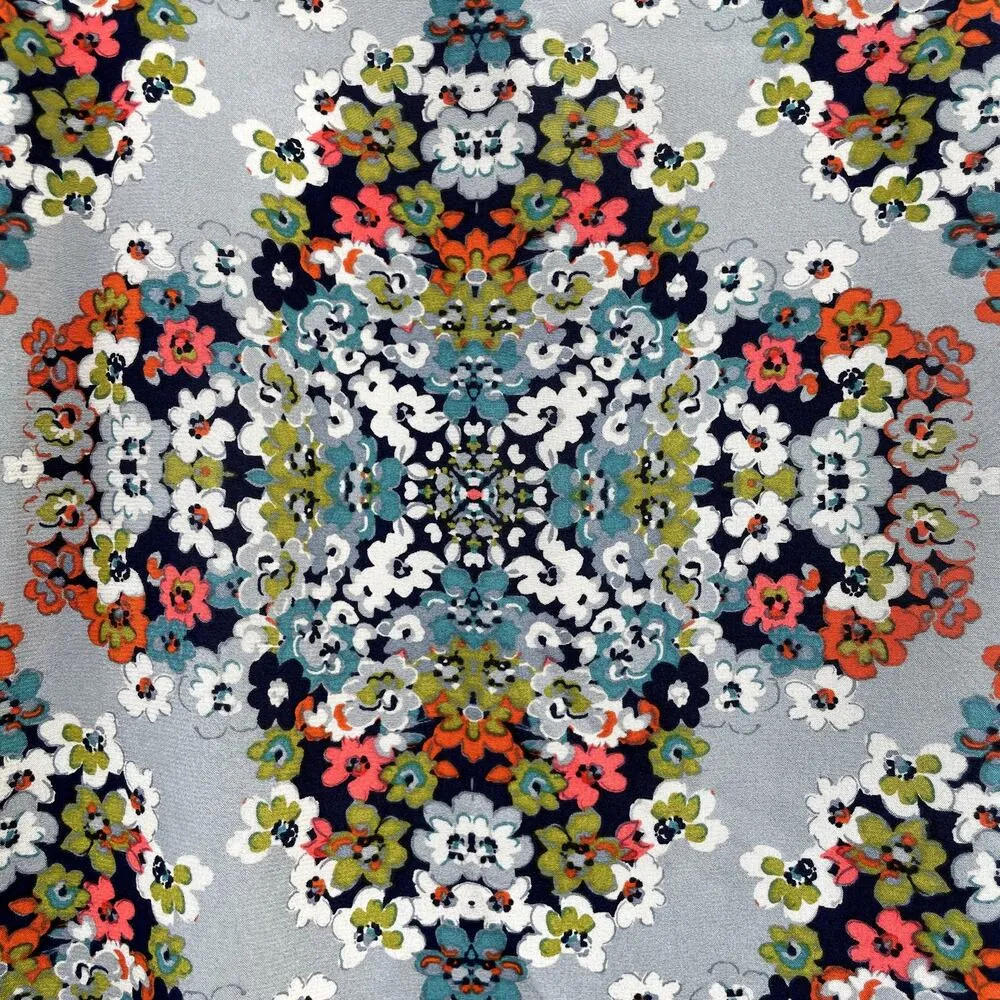 J Crew Misty Fog Floral Shift Dress 2 Kaleidoscope - Image 4