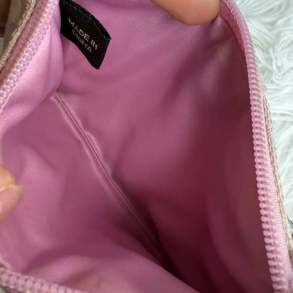 COACH y2k Pink Silver Canvas Wristlet - Image 3