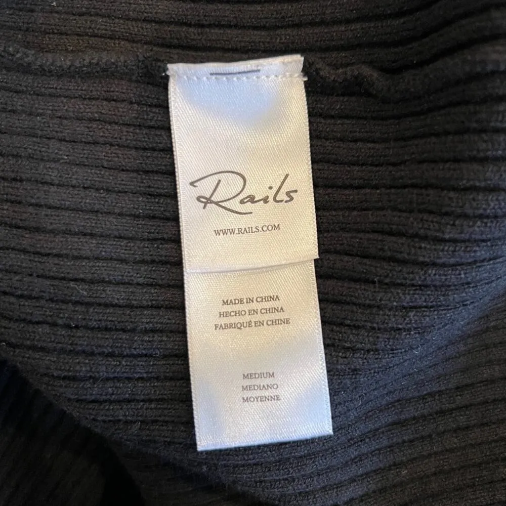 NWT Rails Rosalie Rib Long Sleeve Cotton Blend Midi Sweater Dress Size Medium - Image 8