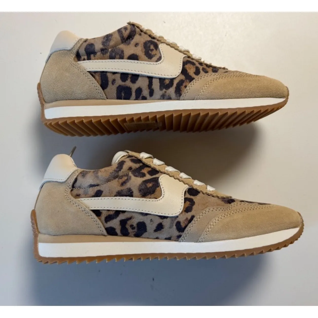 Dolce Vita LEOPARD SUEDE Women's Sneaker Size 9.5 Tan - Image 8