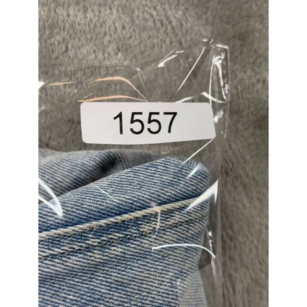 Regeneration By Celebrity Pink Daisy Dress Overall Denim Jumper Womens XS - Image 7