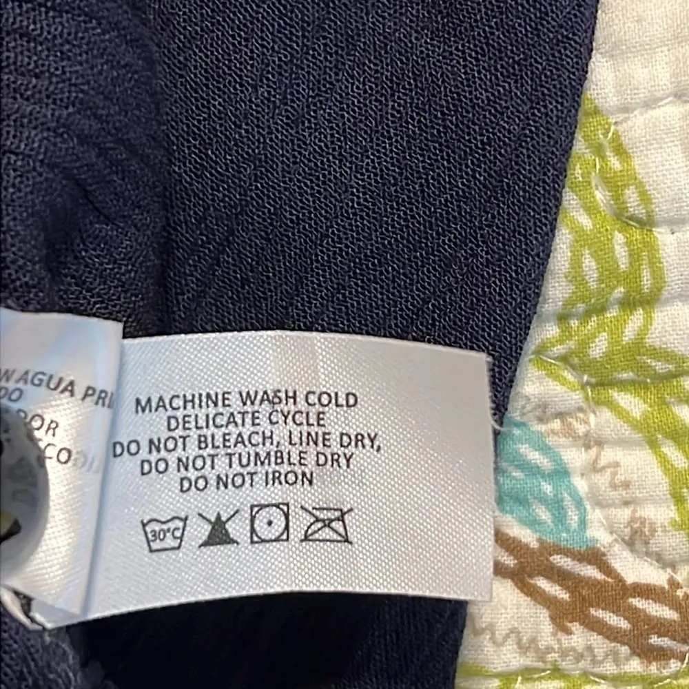 5th & Love women’s large sleeveless smock dress navy and beige knee length nwt - Image 8