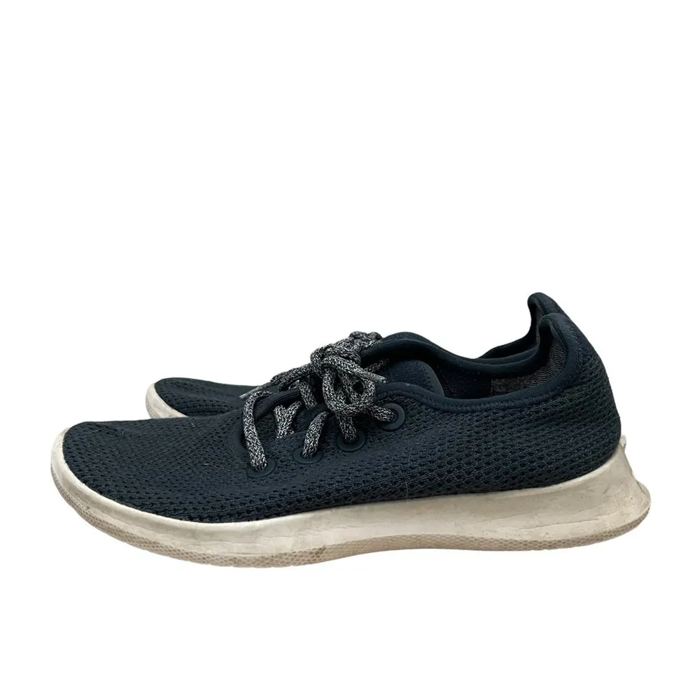 Allbirds Navy Blue Knit Tree Runner Athletic Sneakers 8 - Image 2