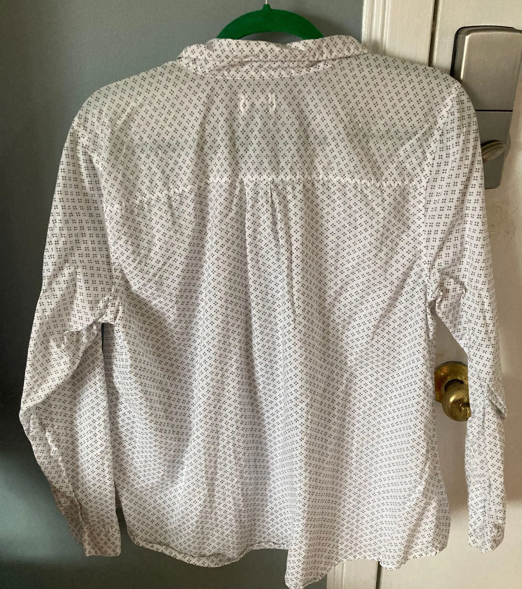 Button Up Shirt Patterned Blouse - Image 2