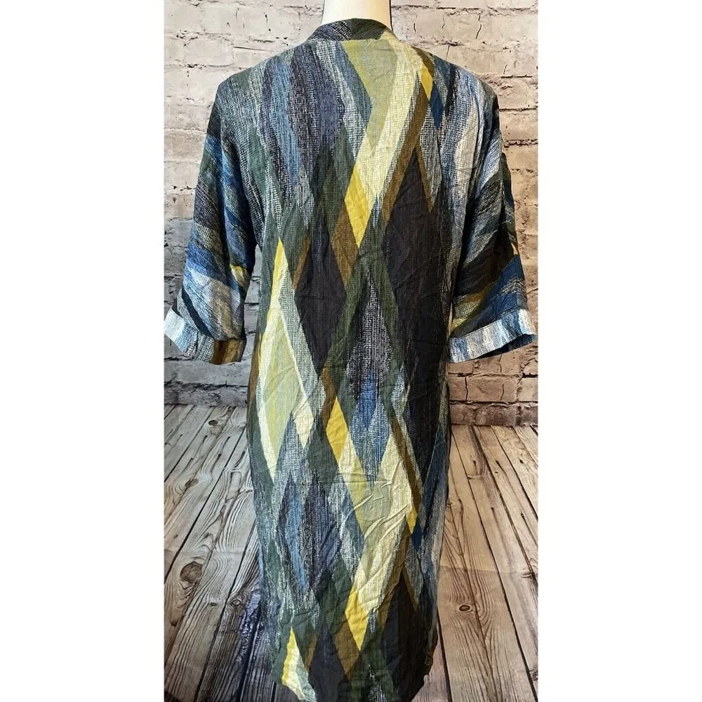 La Fee Maraboutee Kimono Blue Multicolor Womens‎ 36 Approx US M Size undefined - Image 3