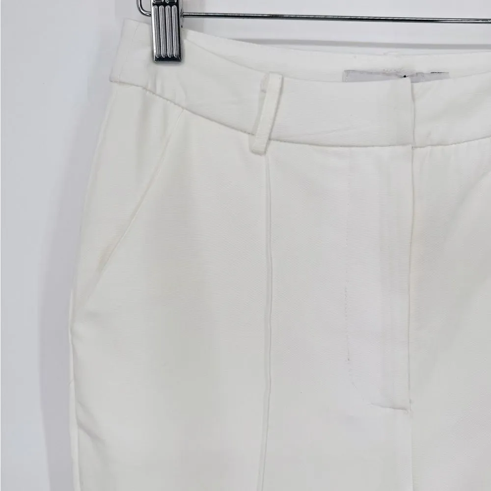 Club L London Count Me In White Tailored‎ Feather Trim Trousers Sz 2 NWT - Image 8