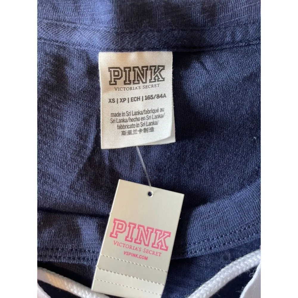 Victoria's Secret PINK Lace-up Long Sleeve Studded Bling Shirt Size XS - Image 3