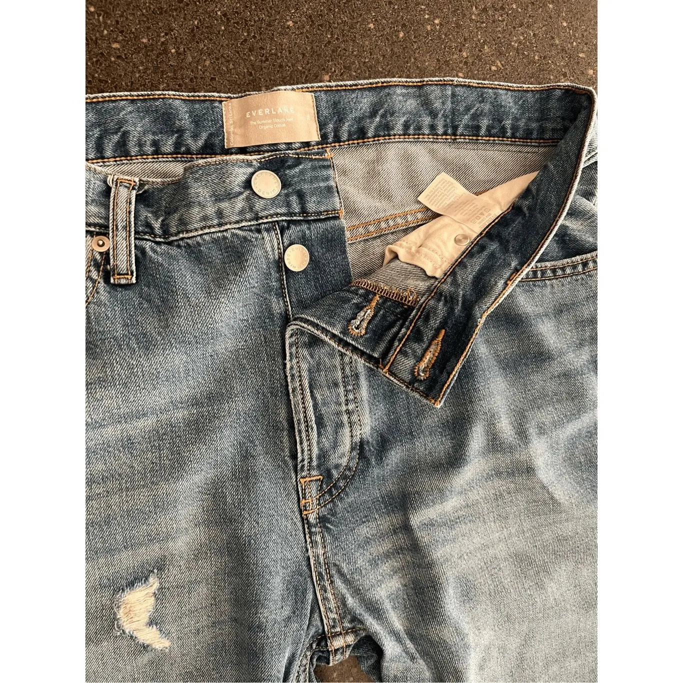 EVERLANE Denim Button Fly Jean 28 - Image 8