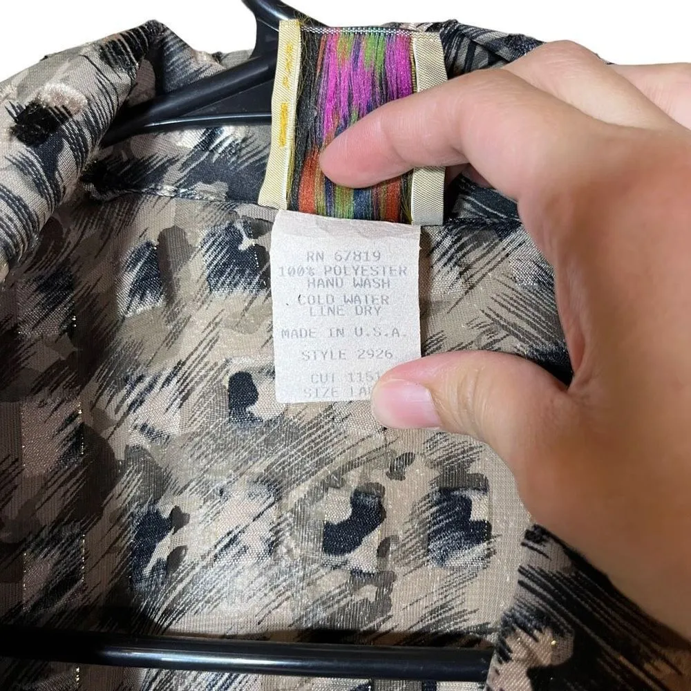 Vintage MGR Button Down Tie Long Sleeve shirt Size Large - Image 9