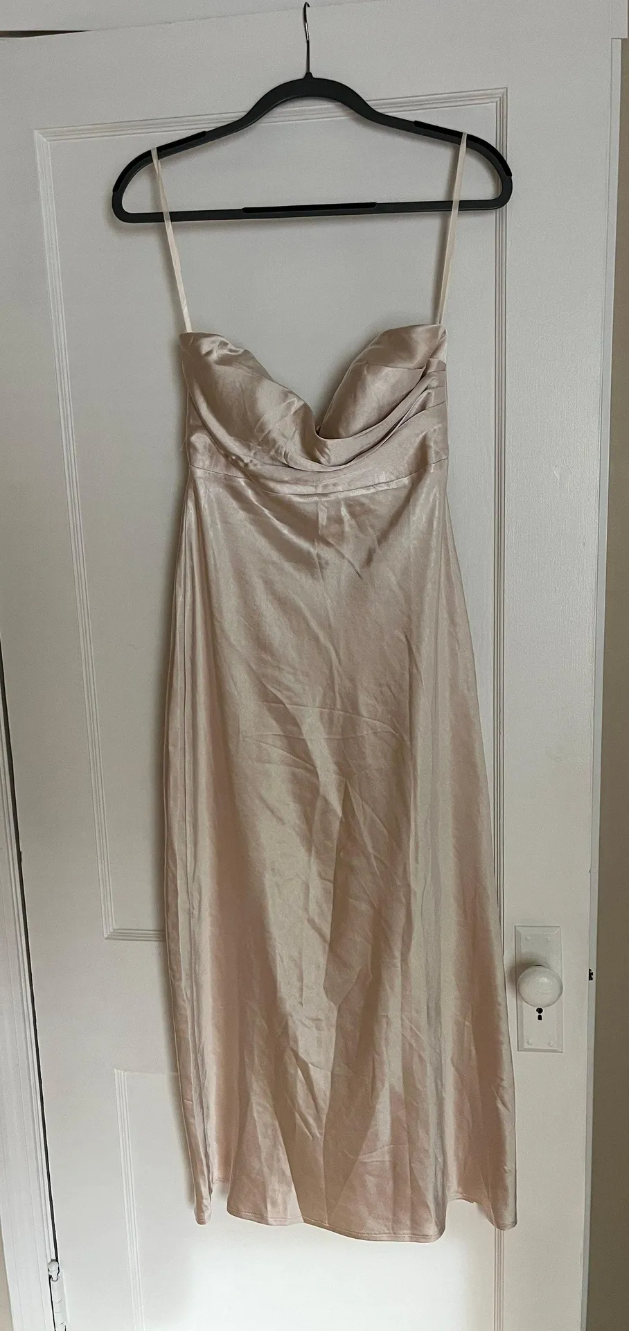 Champagne Jaslynn Midi Dress - - Image 2