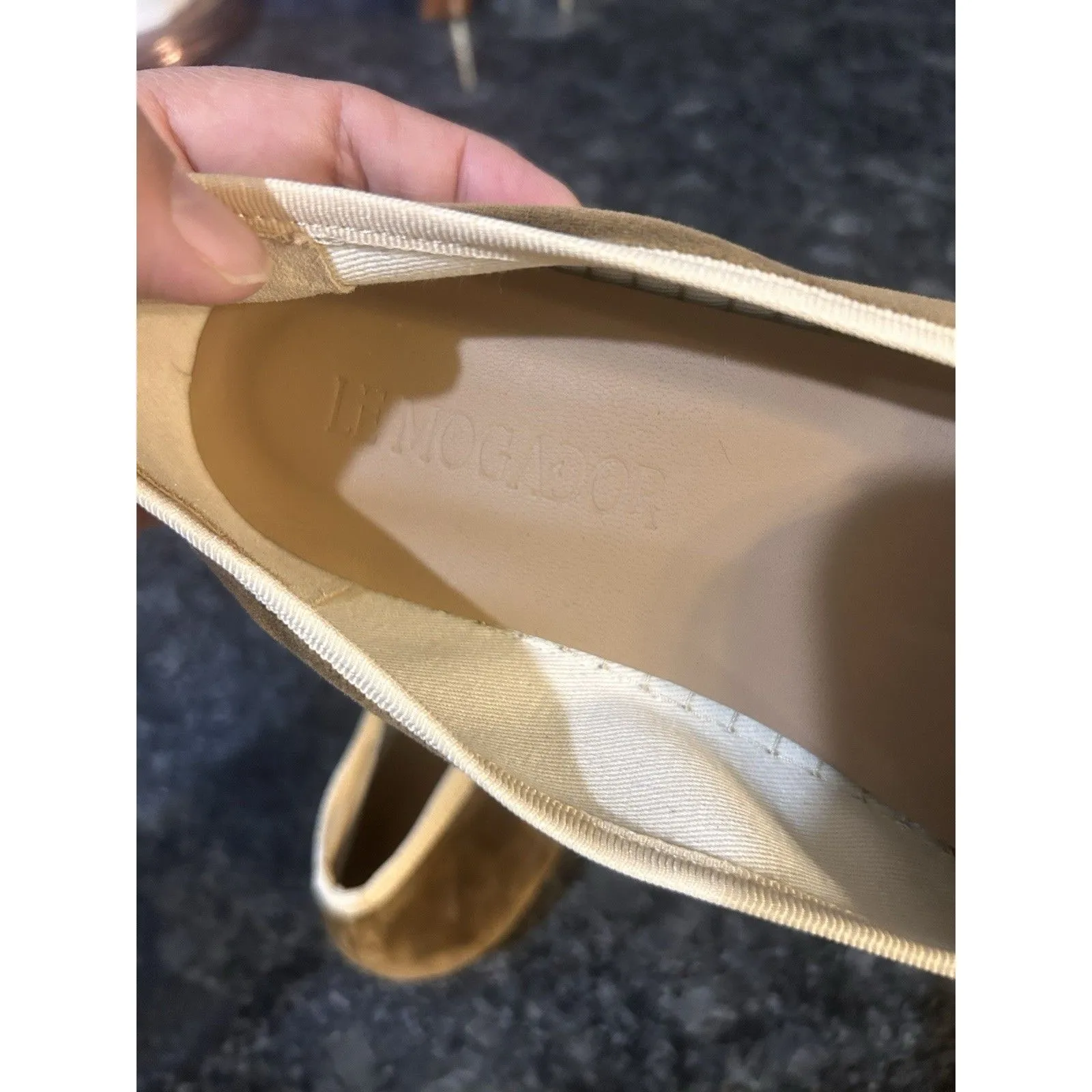 Le Mogador Velvet Slippers Chocolate Brown Quiet Luxury Modern Women’s Size 38 - Image 5