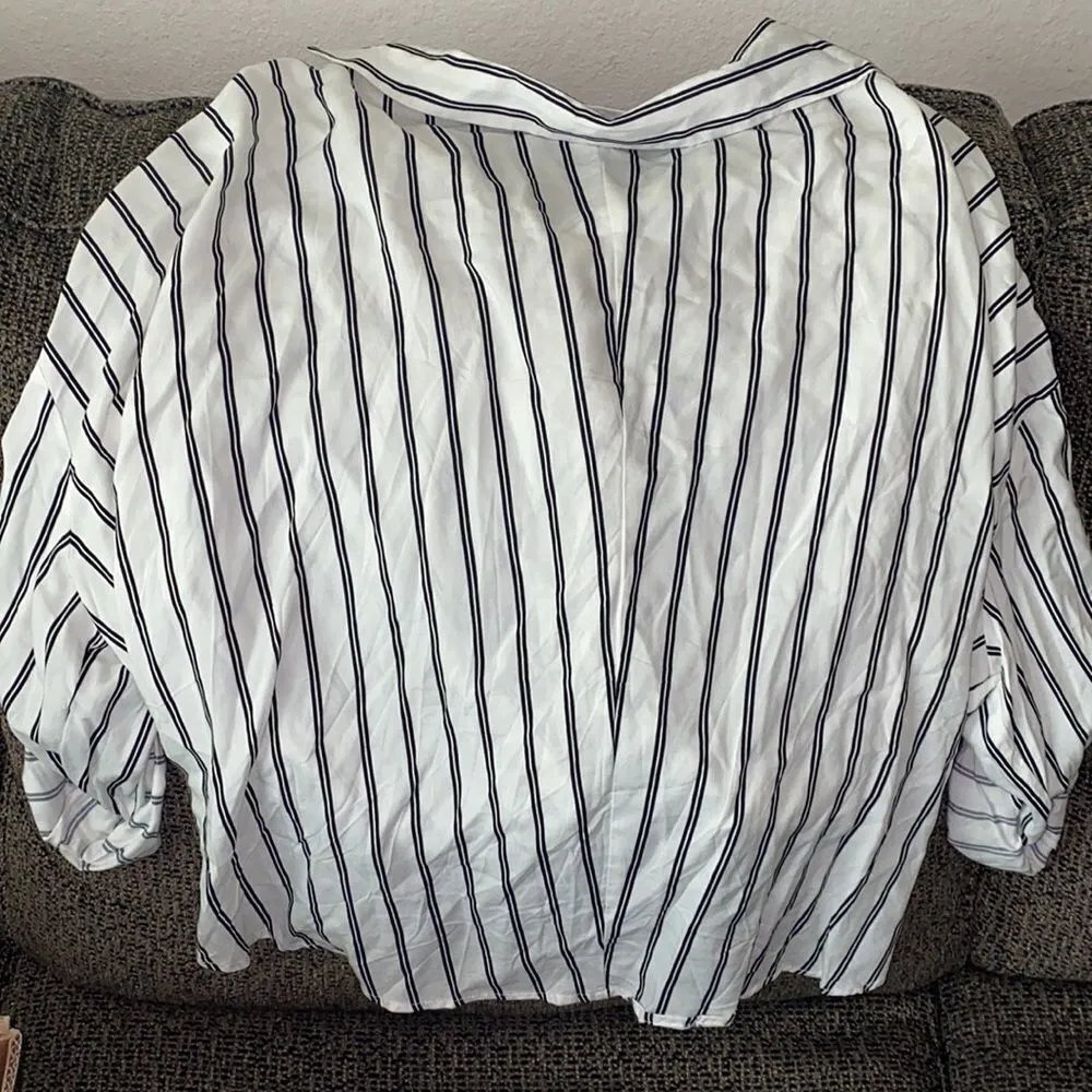 Mind Code ✨ Twist Front Striped Button Down Shirt✨ - Image 5