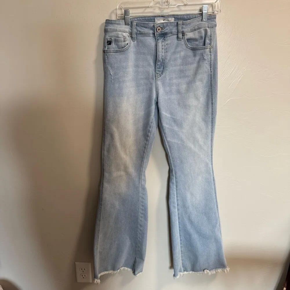 KanCan Annika High Rise‎ Flare Jeans Curvy Light Wash KC70009L Super Stretch 29 Blue - Image 2