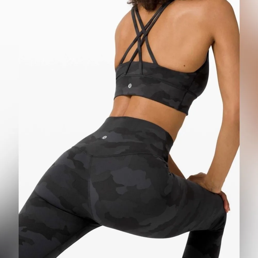 Lululemon Align High Rise 25” Black Camo Coal Multi Leggings Size 4 - Image 8