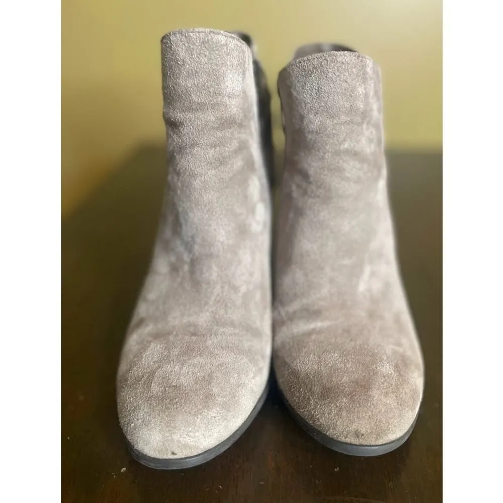 Franco Fontini Lyza Suede Stacked Heel Bootie Size 7 - Image 3