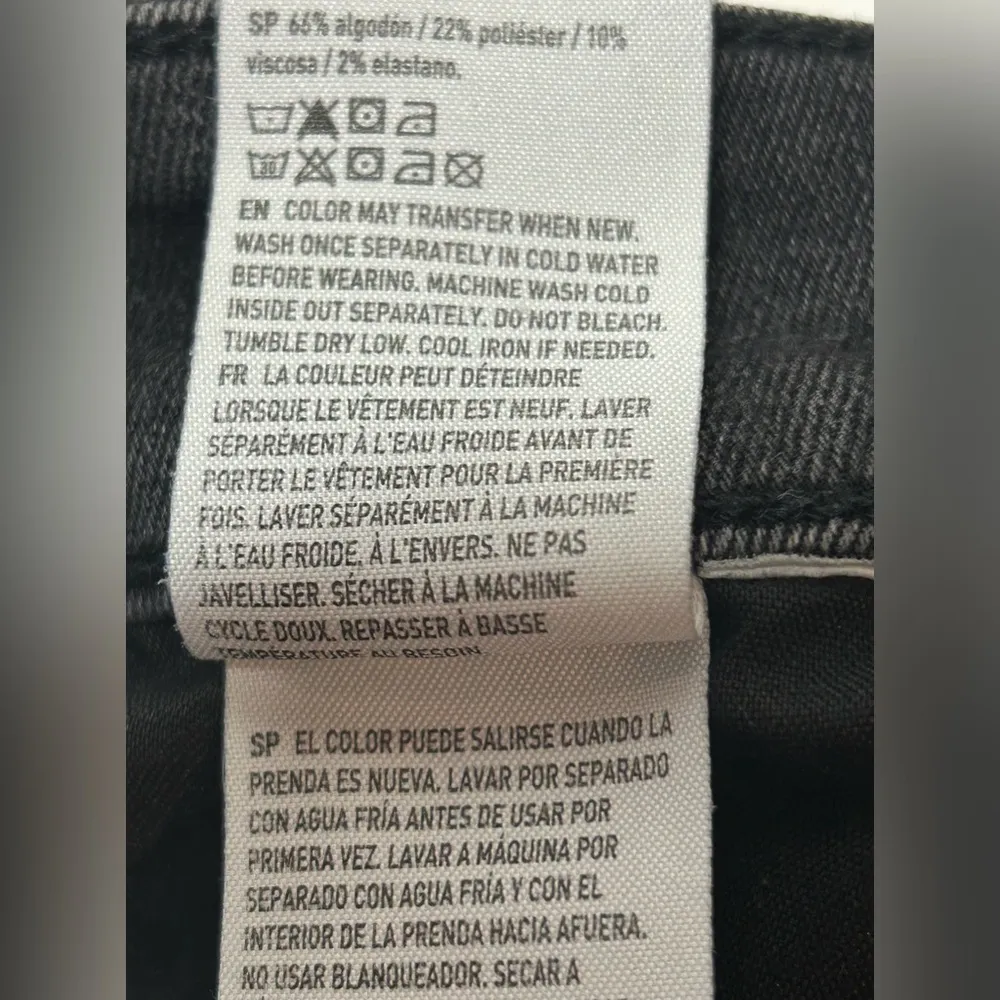 American Eagle Outfitters AE Black Denim Jeggings Stretch Size 10 Regular - Image 7