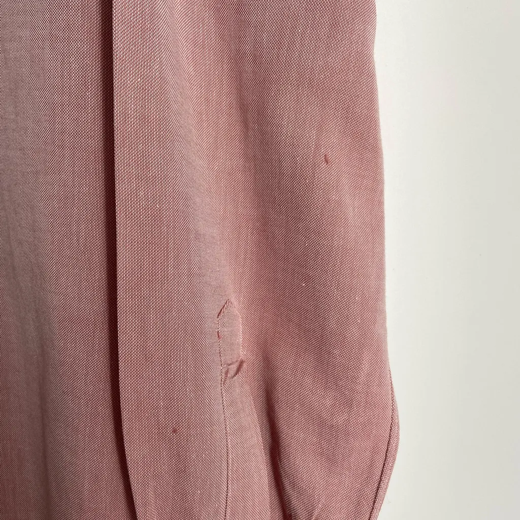 Jean Halm Paris, women’s, pink button down linen cotton, size EU 40, US Medium Pink - Image 9