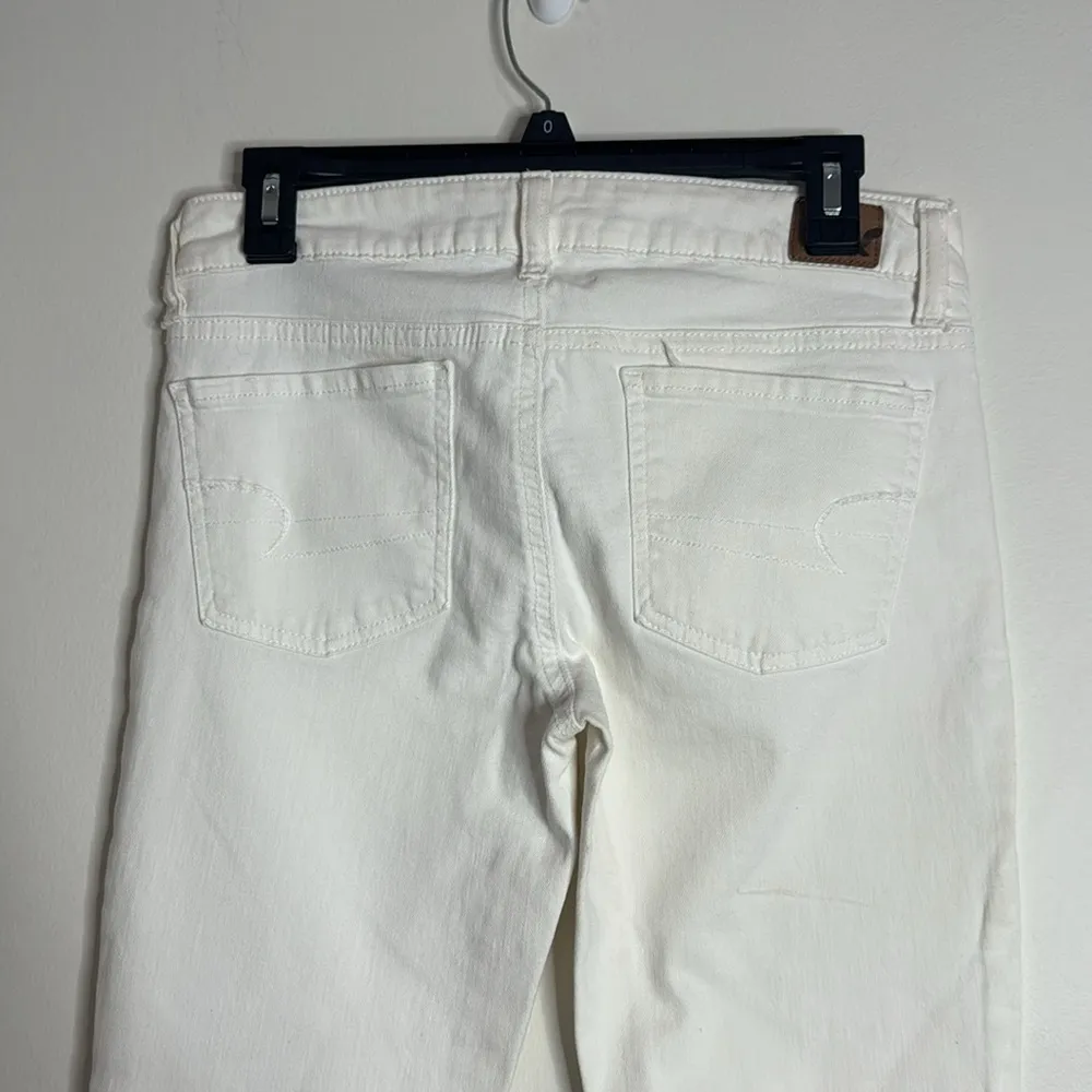 American Eagle women’s jeggings Off White 4 pockets Super Stretch jeans Size 6 - Image 4
