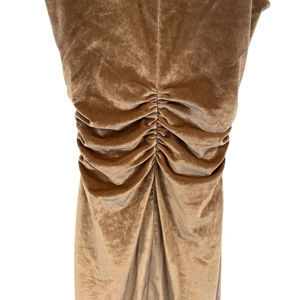 House of CB Santina Dress Champagne Velvet Size XS - Image 7