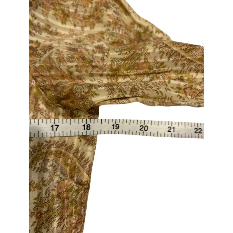 ARIAT Women's Western Shirt SMALL Paisley Stripe Pearl Snap Long Sleeve Cowgirl - Image 5