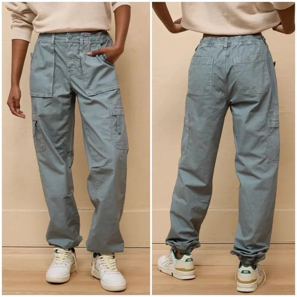 AE Snappy Stretch Baggy Cargo Utility Jogger in Turquoise Water Size 0 Short - Image 2