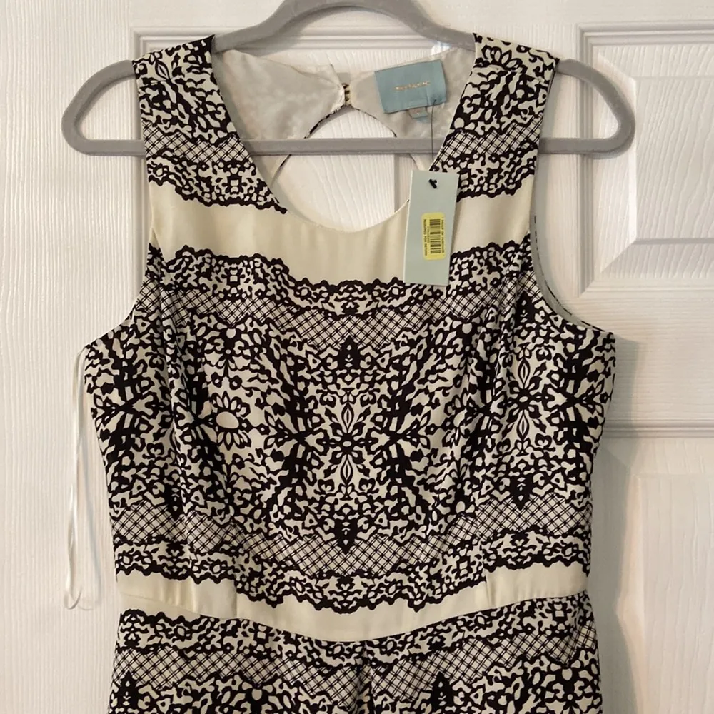 Skies Are Blue Black and Cream A-Line Backless Dress size M brand new length 36” - Image 3