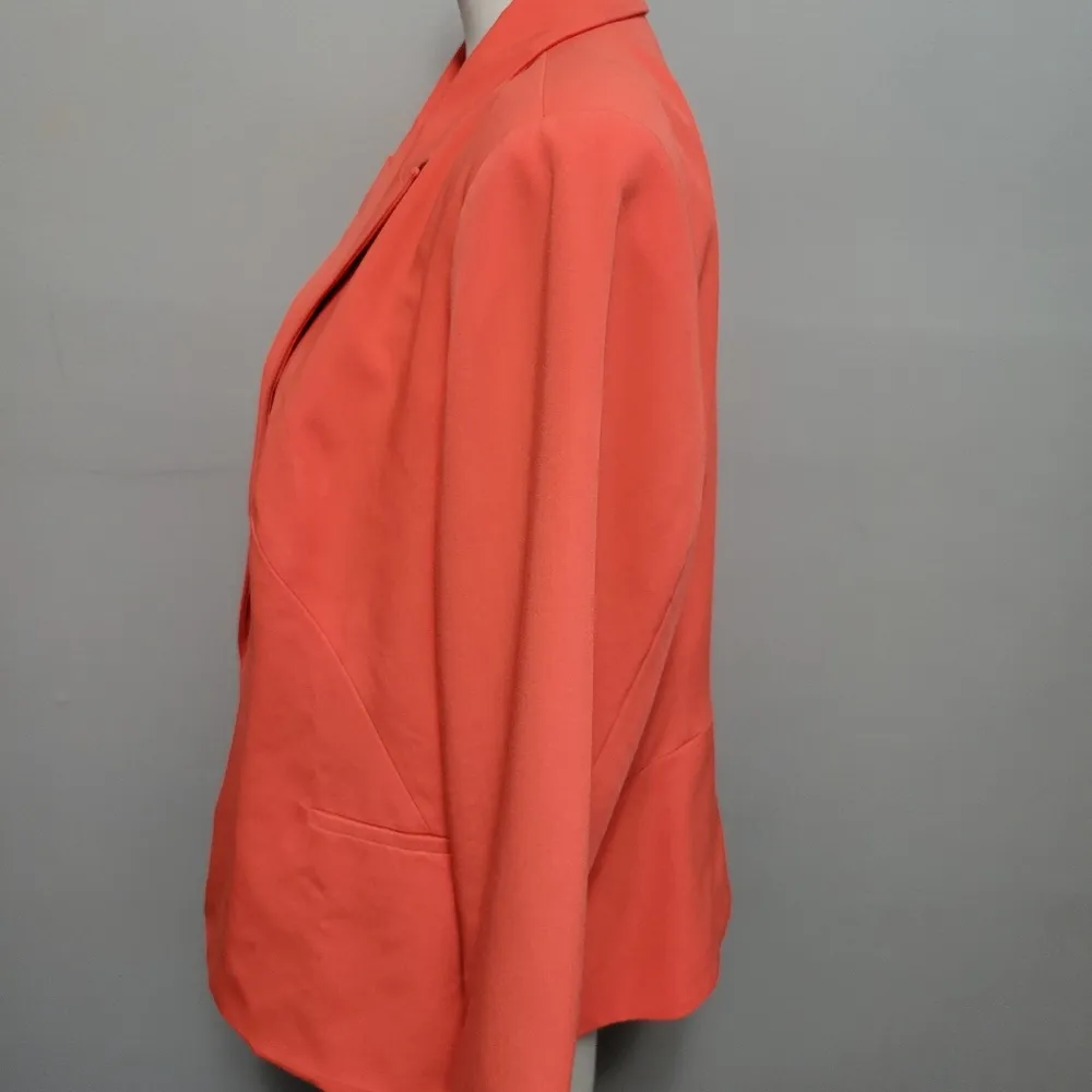 Worthington bright orange ponte knit open front blazer size 1X - Image 4