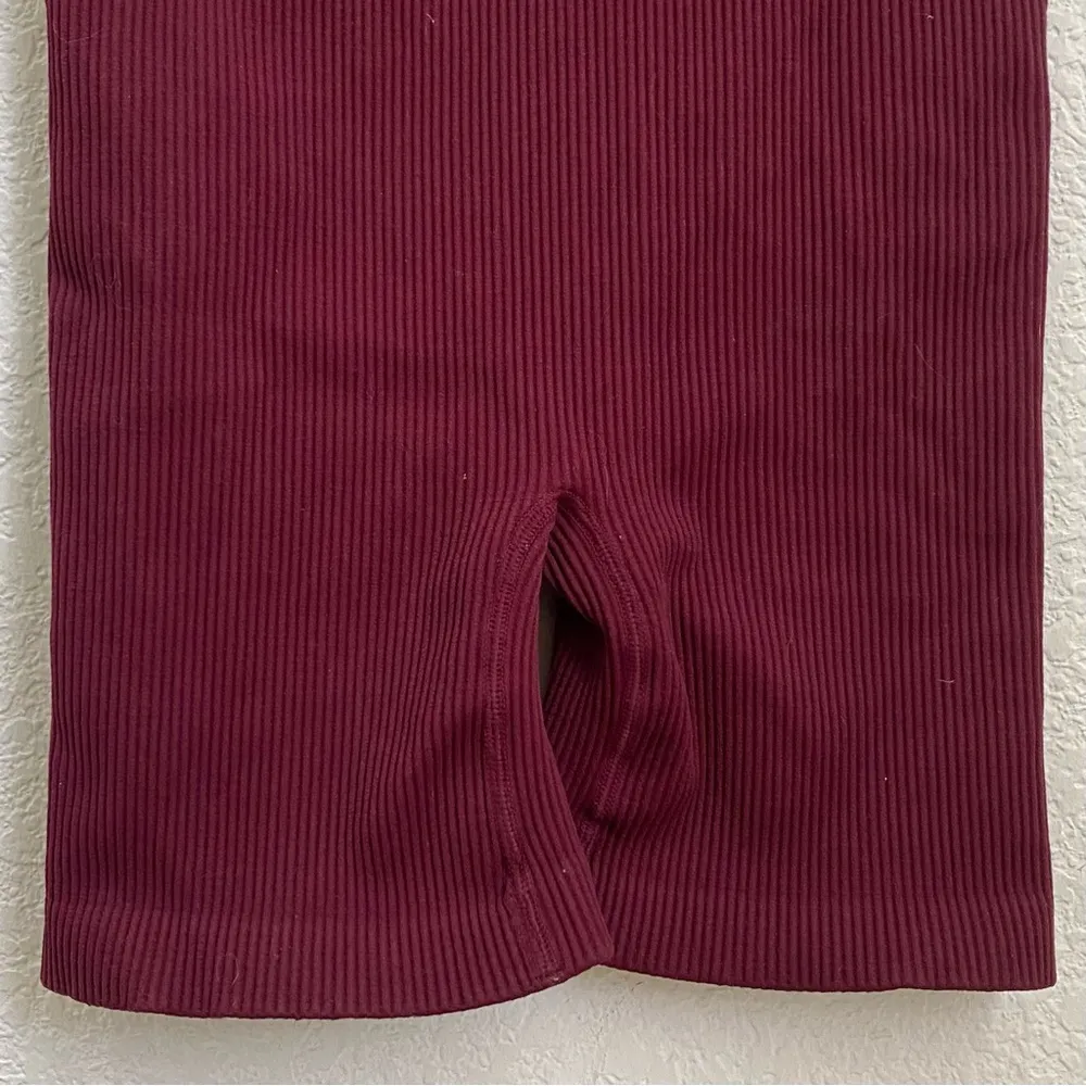 Seamless Halter Biker Unitard in Cabernet Size S/M - Image 9