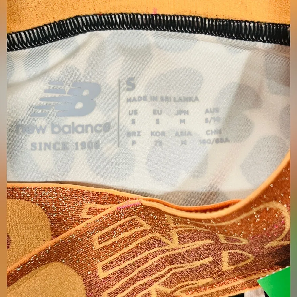 New Balance Relentless Crossover Printed 7/8 Tight - black/white/orange Size S - Image 10