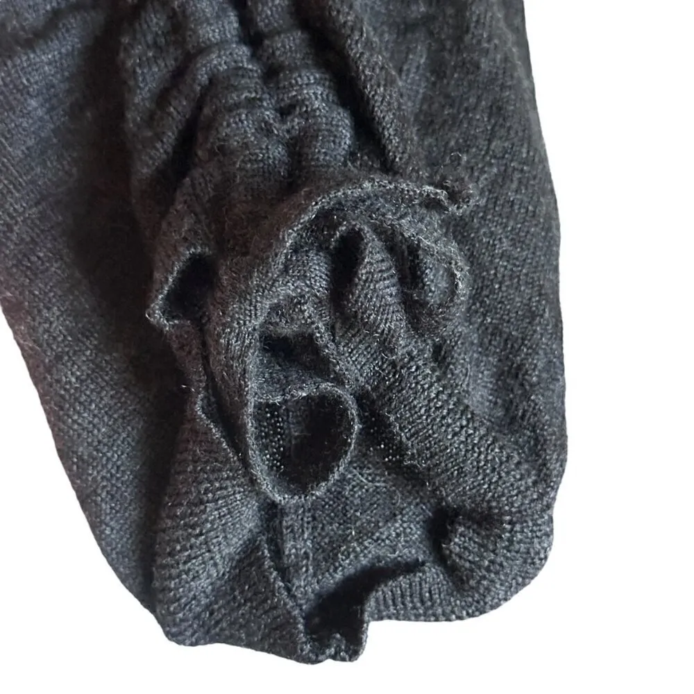 AllSaints dark grey 100% merino wool crew neck tight sleeve Ero Jumper - Size S - Image 6