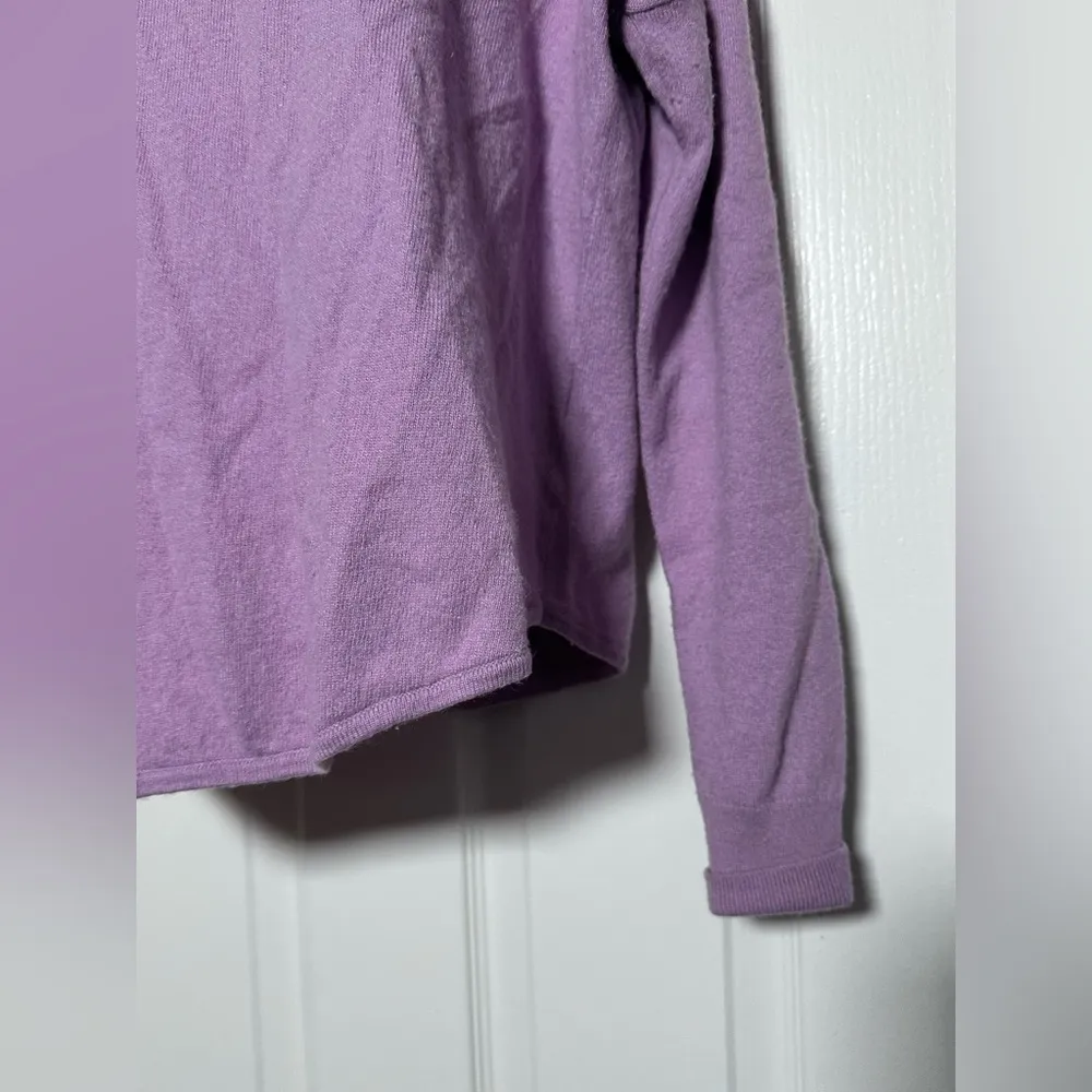 Madewell Lavendar Purple Wool Blend Ashbury Mock Neck Collared Women’s Sweater M - Image 5