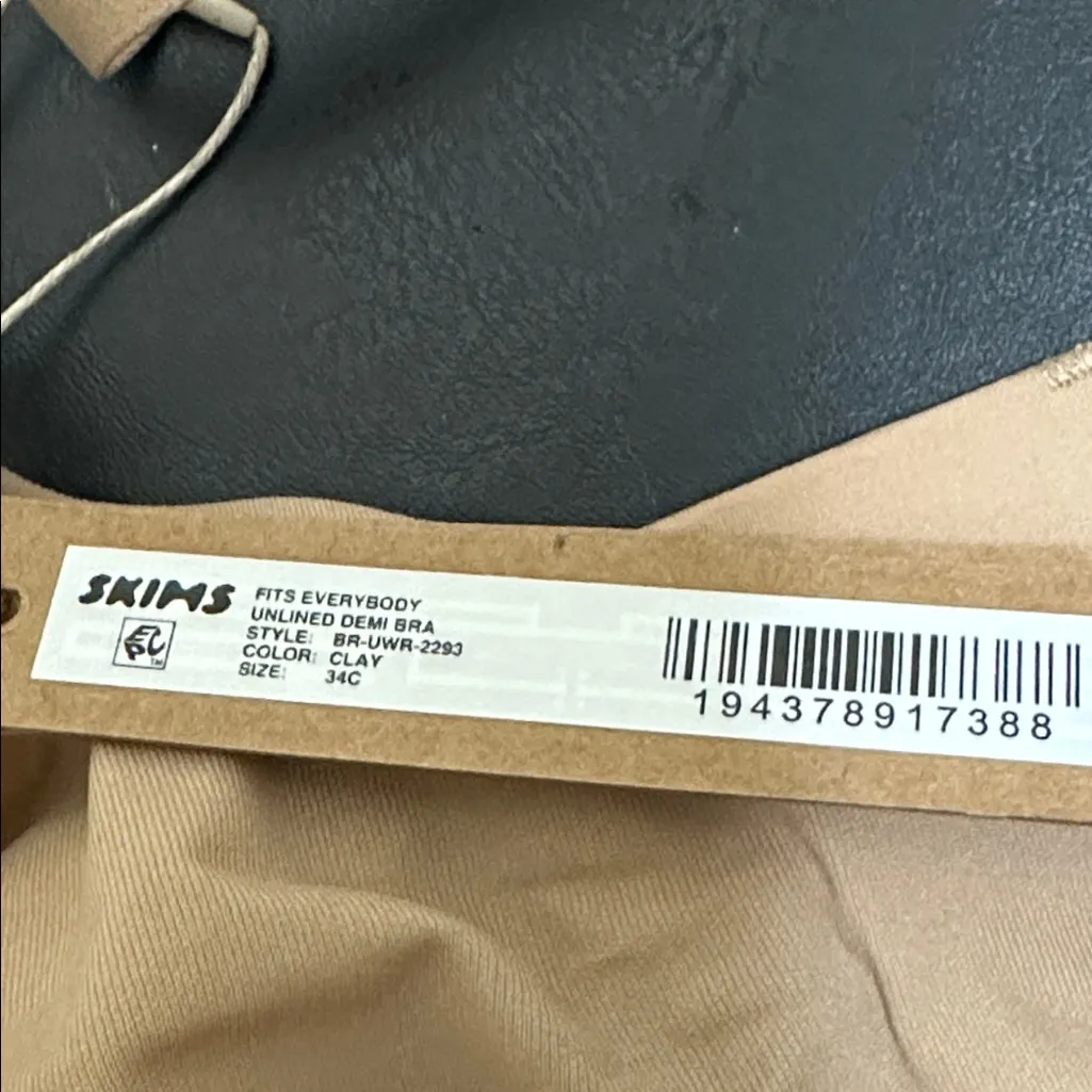 Skims Fits Everybody Unlined Demi Bra Clay NWT 34C Underwire Weightless Comfort - Image 4